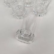 6 orangeade glasses, crystal water, 1970s