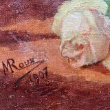 Bouquet of roses, oil on canvas 1907