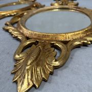 2 miroirs anciens – bois et feuille d'or