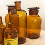 Set of nine bottles of apothecary