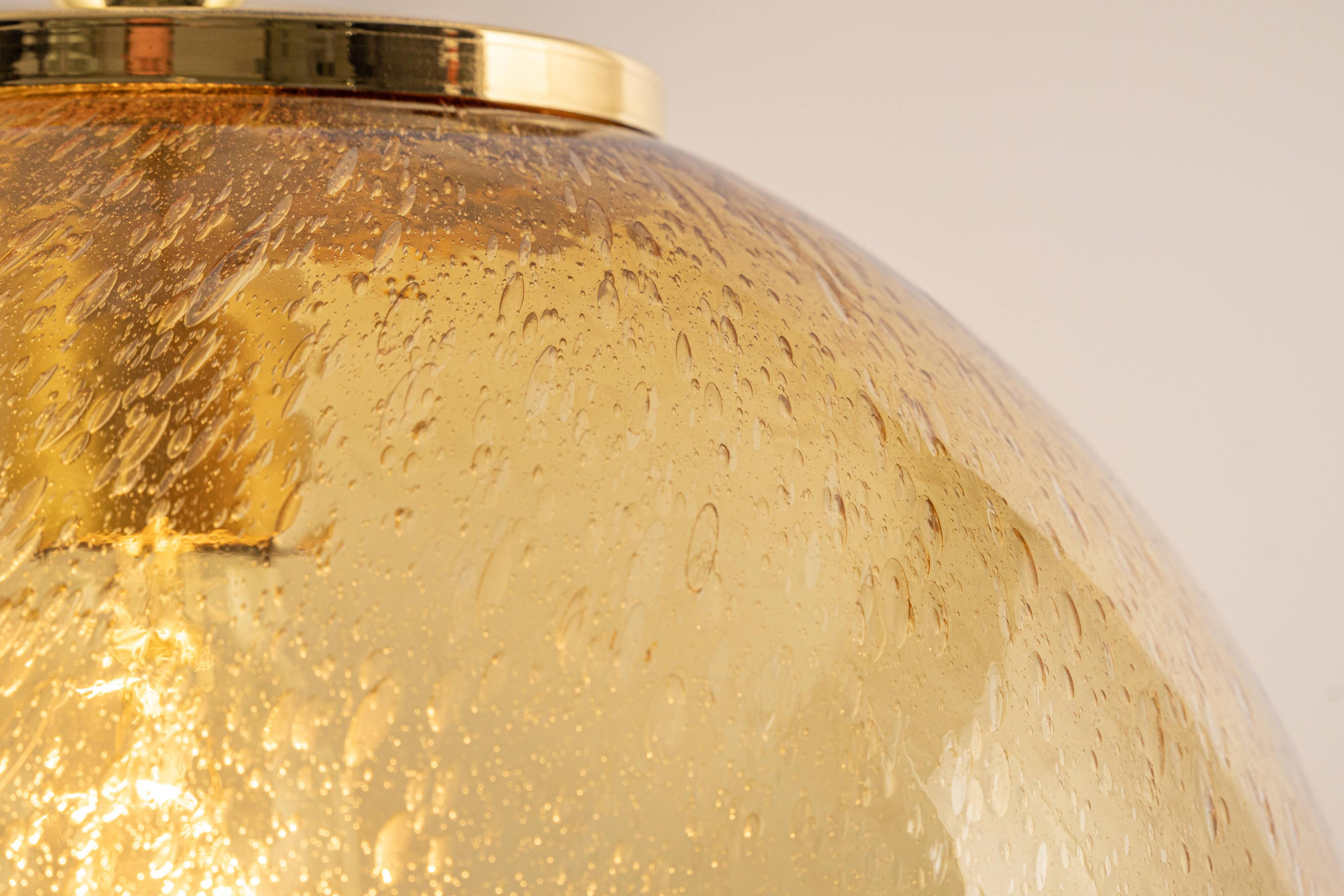 Murano ball pendant light by Doria, Germany, 1970s