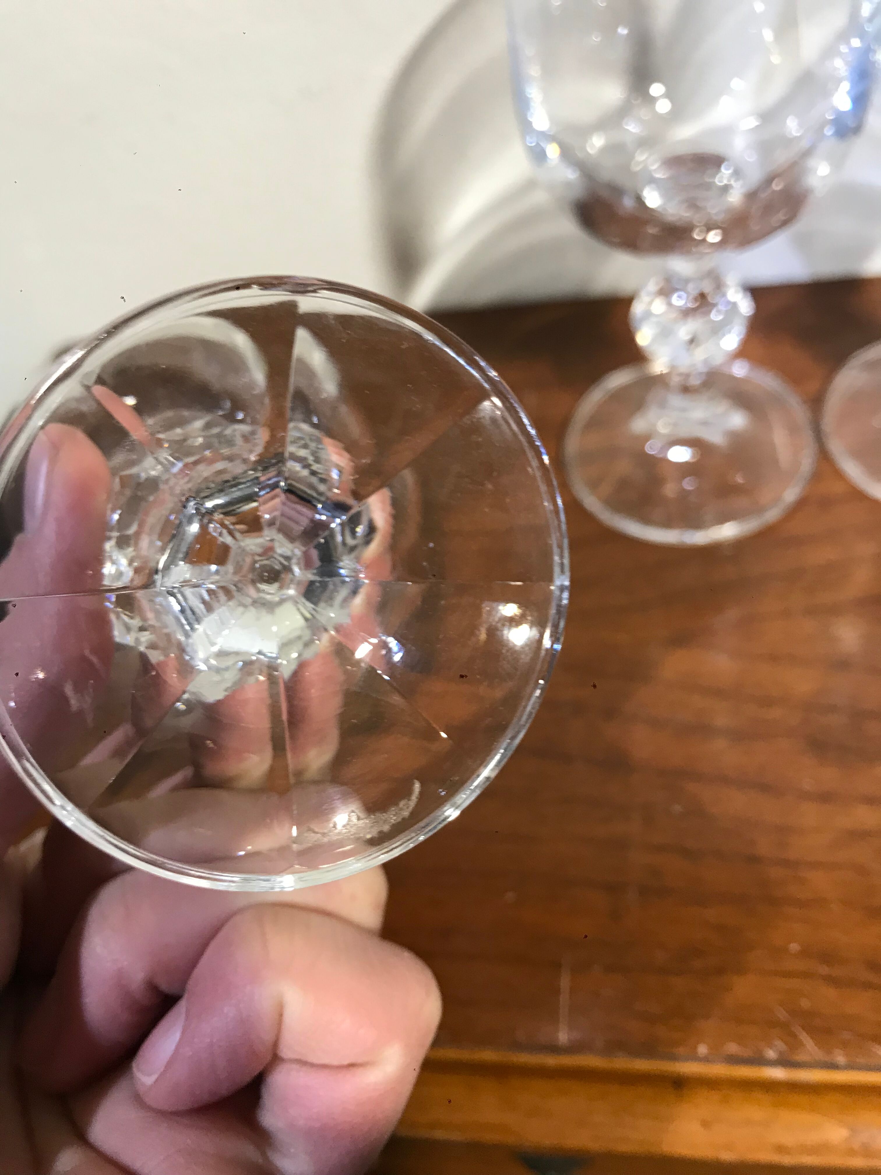 6 verres en cristal