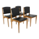 Set de 4 chaises scandinave en chêne, Karl Erik Ekselius, JOC, Suède, 1960