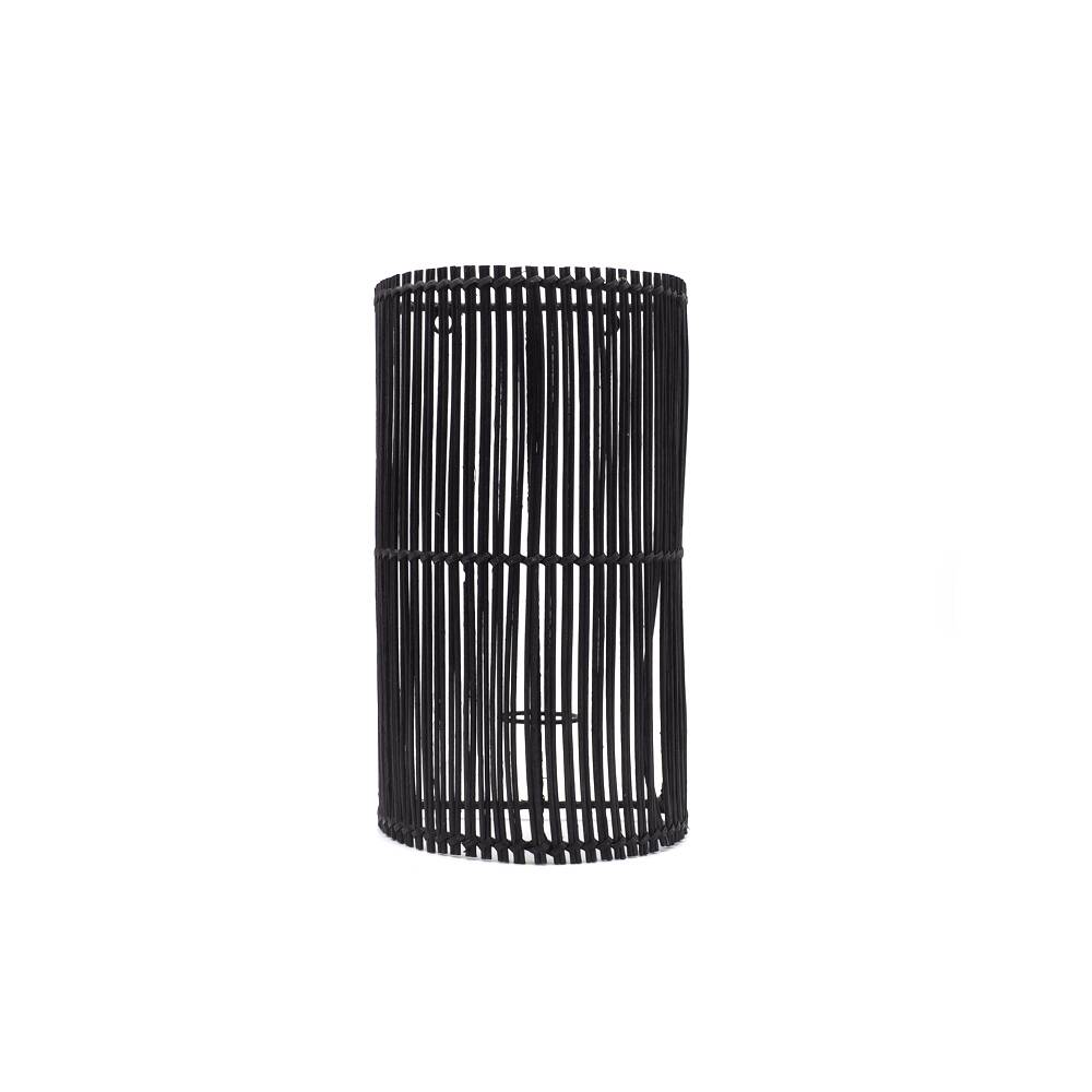 Black rattan wall light
