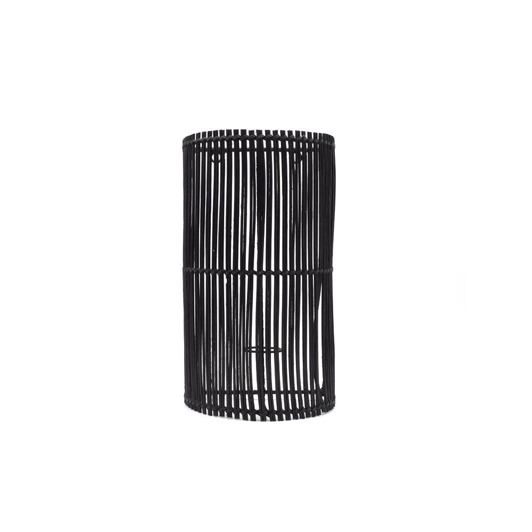 Black rattan wall light