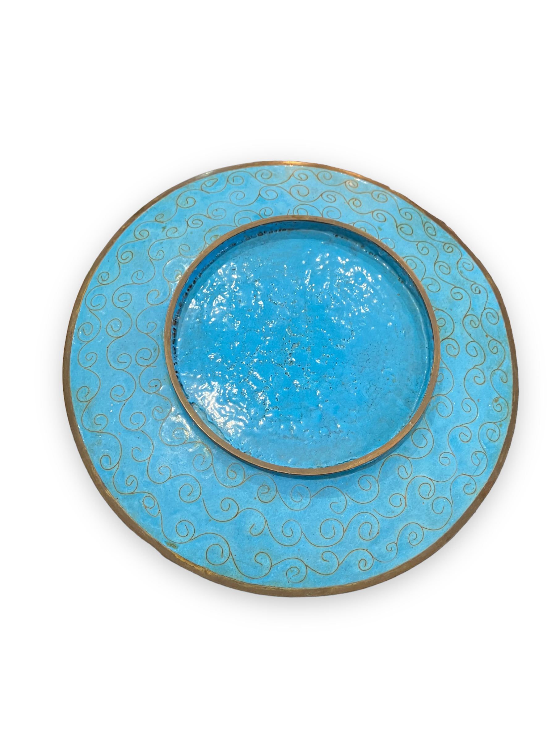 Cloisonné enamel dish Japan XIXth