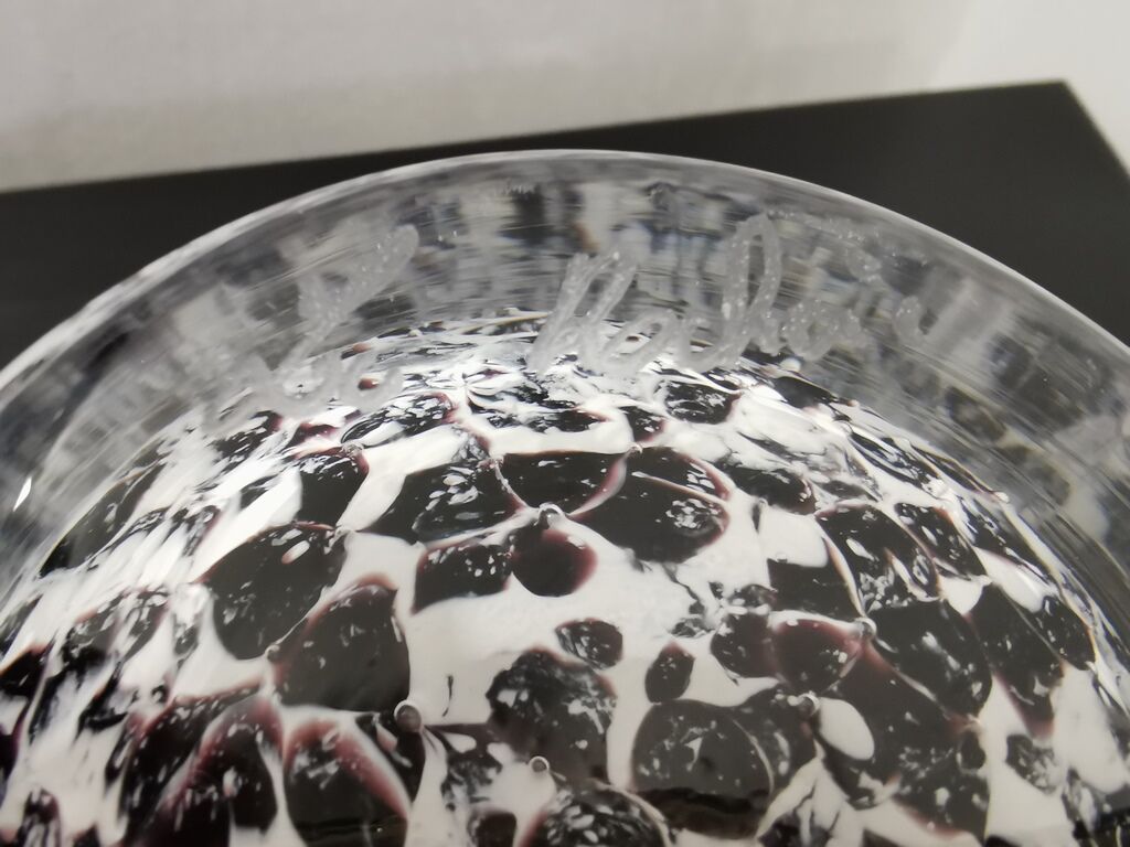 Purple glass vase by La Rochere