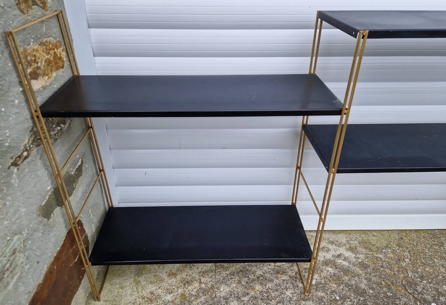 Self shelf for Mofp in gold metal from the 70s