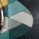 Clock formica vintage asymmetrical silent wall clock "Diamonds"