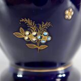 Midnight blue earthenware vase, "fives lille" - early twentieth century