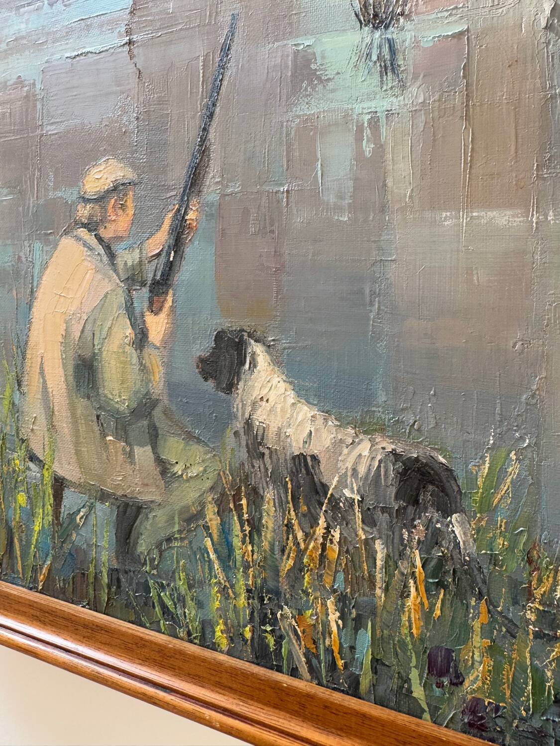 Tableau scène de chasse suzette mezie