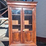 Louis Philippe Style Mahogany Display Cabinet from the 19th Century