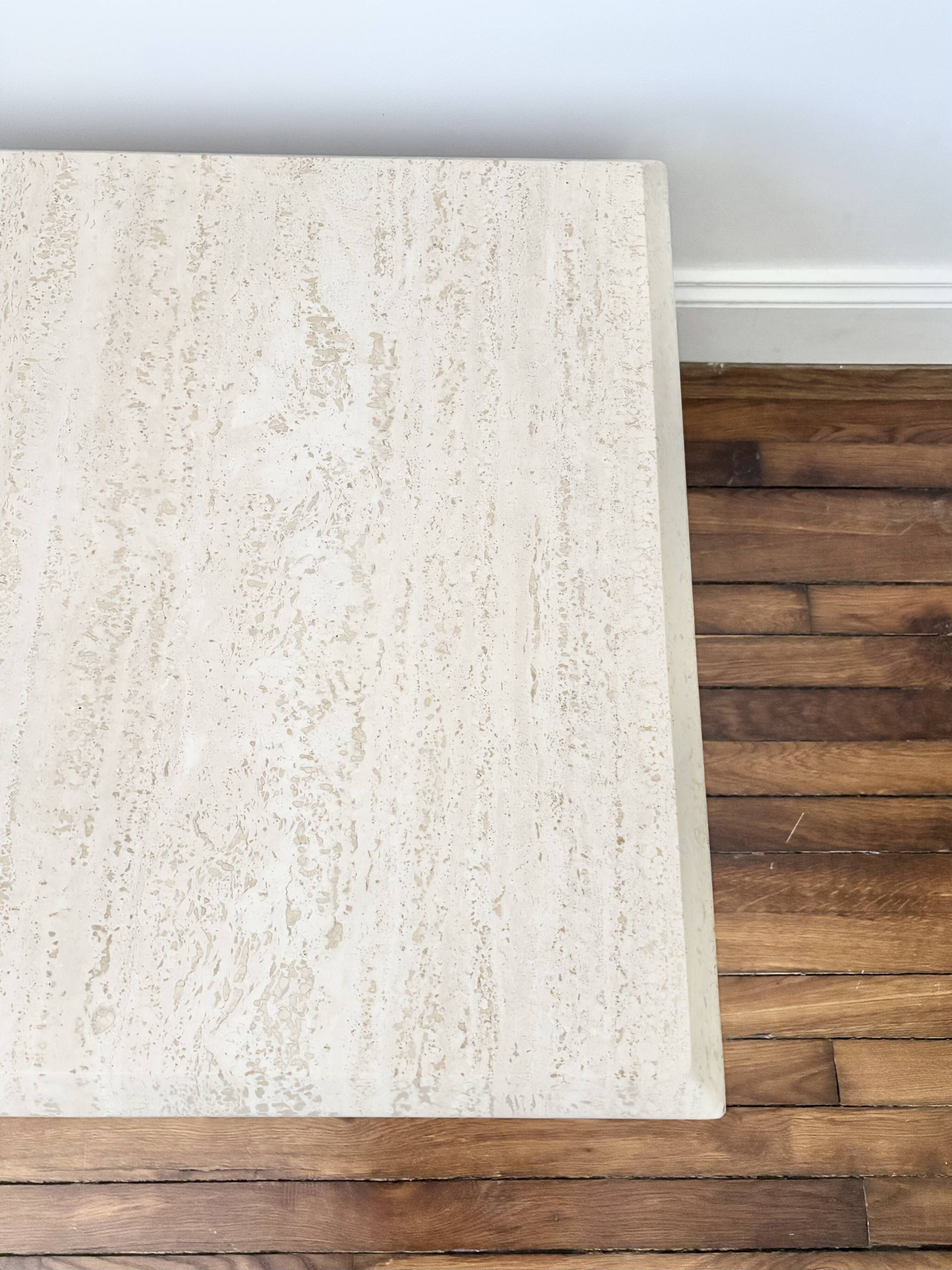 Mid-century travertine coffee table