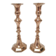 Pair of neo classic solid brass candle holders 60s