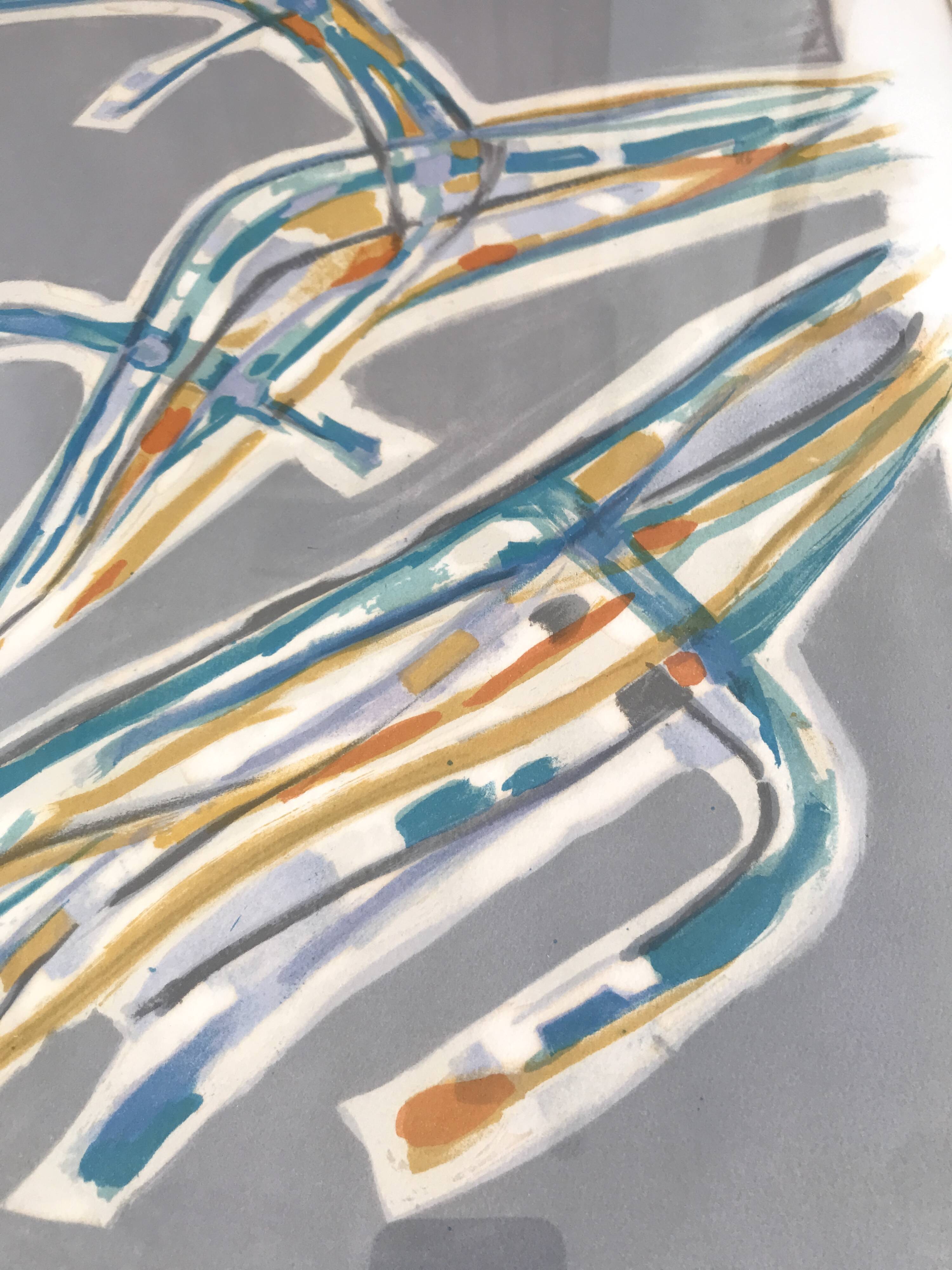 MANESSIER The Water and Purity, 1959. Original lithograph signed in pencil.