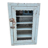 Old Art Deco wall display case in Burmese teak
