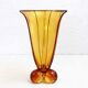 Art Deco amber glass vase 1930