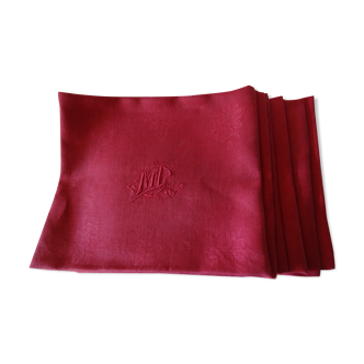 Lot of 6 monogrammed MP napkins