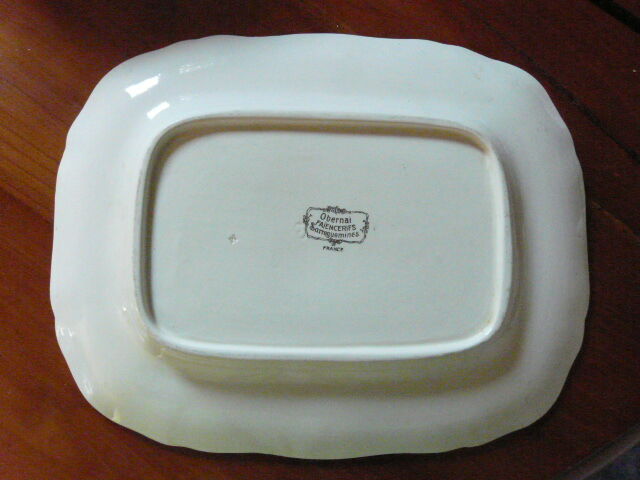 Rectangular dish Sarreguemines Obernai H. Loux