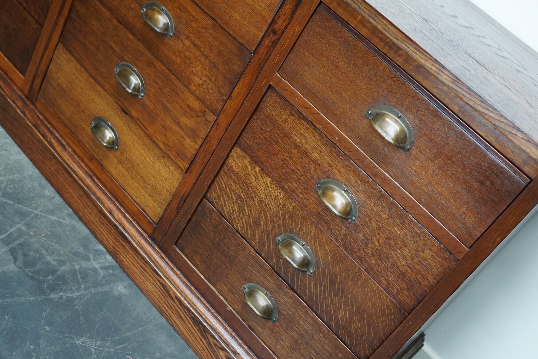 Dutch oak apothecary cabinet, 1930s