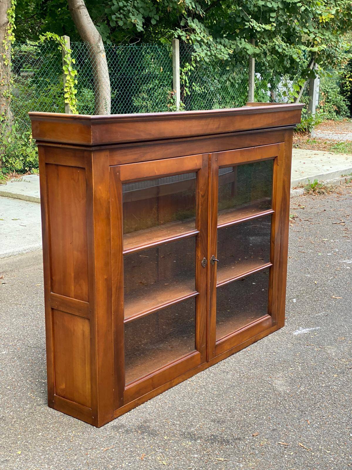 19th century Louis Philippe solid wood display case