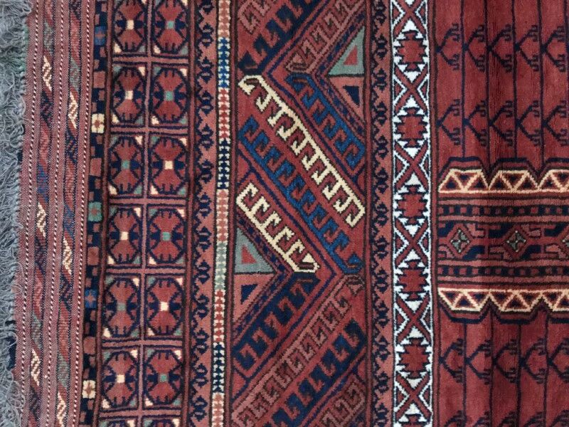 Carpet vintage Afghan pattern Hatchlou done hand 168 X 205 cm