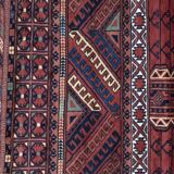 Tapis vintage Afghan motif Hatchlou fait main 168X205 cm