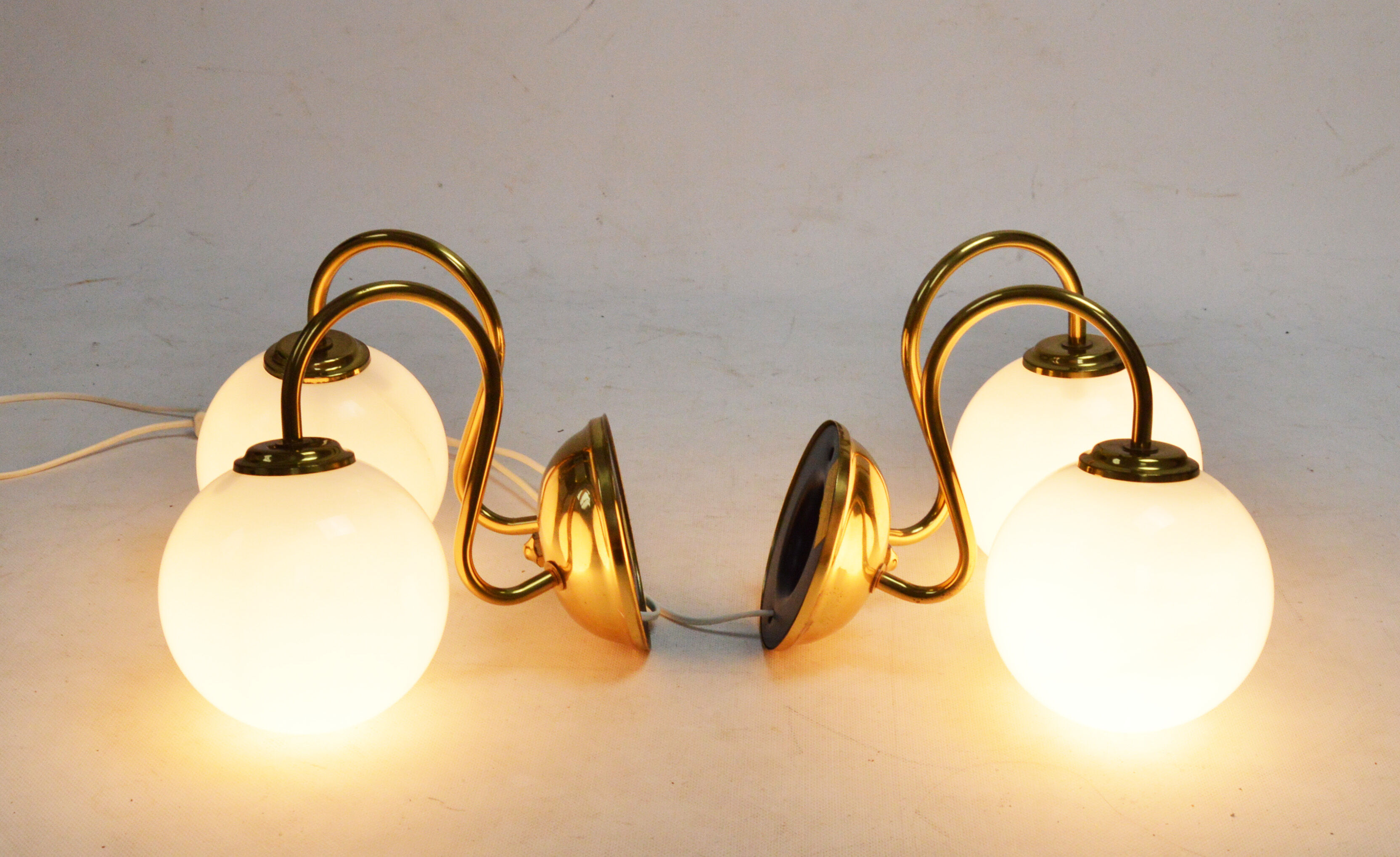 A pair of wall lamps, Poland, 1980s