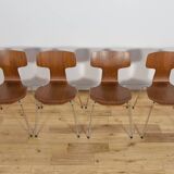 Model 3103 Dining Chairs by Arne Jacobsen for Fritz Hansen, 1970s, Set of 4