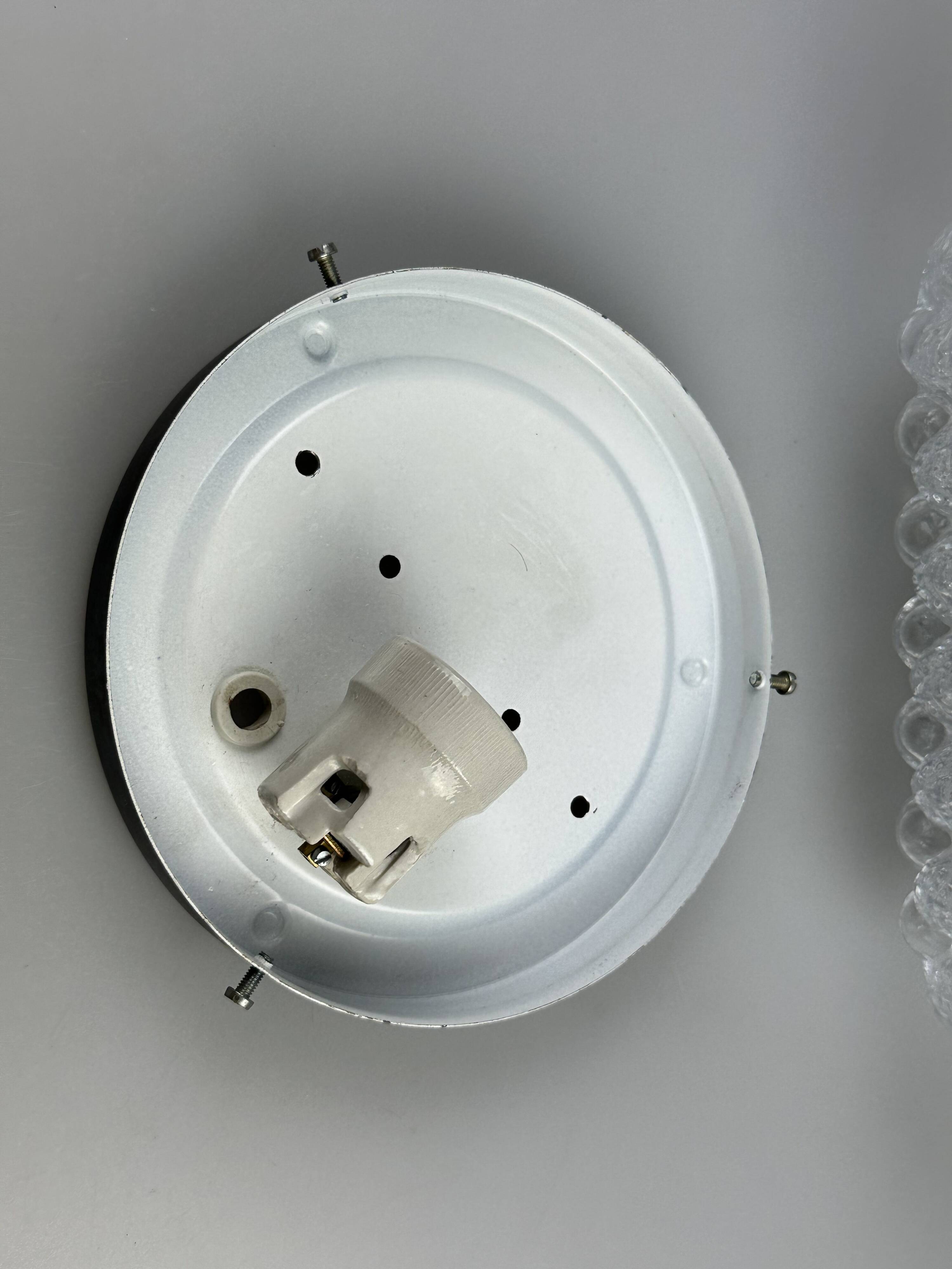 1960s/70s Ceiling Lamp, Flush Mount Glass, German Design