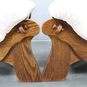 Pair of Brutalist oak armchairs, Czechoslovakia, 1970s