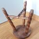 Turned wooden stool