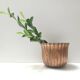 Round Embossed Copper Cachepot / Vase in the style of Egidio Casagrande