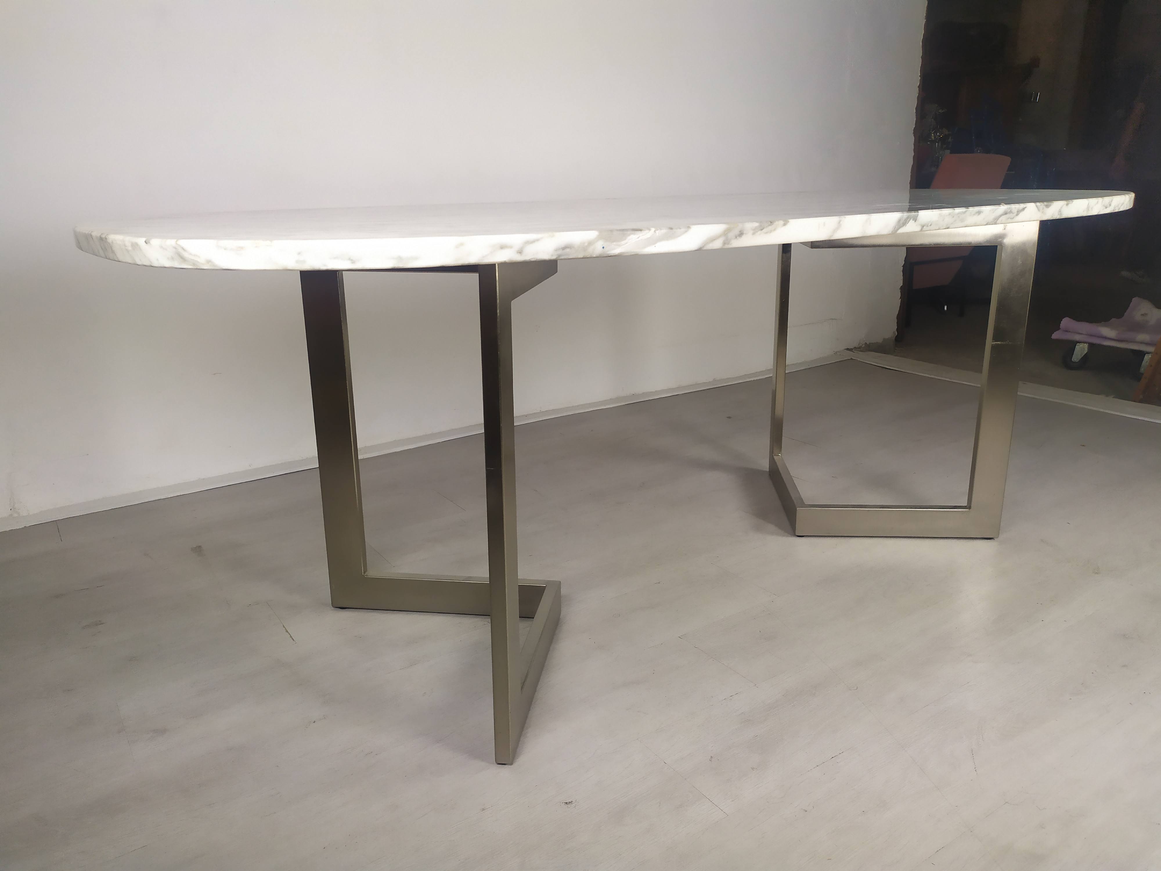 Table design marbre 6 chaises 1970