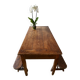 Table de ferme et ses deux bancs