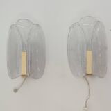 Wall sconces by Carl Fagerlund for Orrefors 1970s