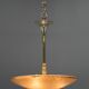 Art Deco Glass Chandelier, Kamenicky Senov, 1930s