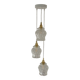 Triple suspension with vintage glass globes
