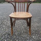 Fauteuil canné bois courbé