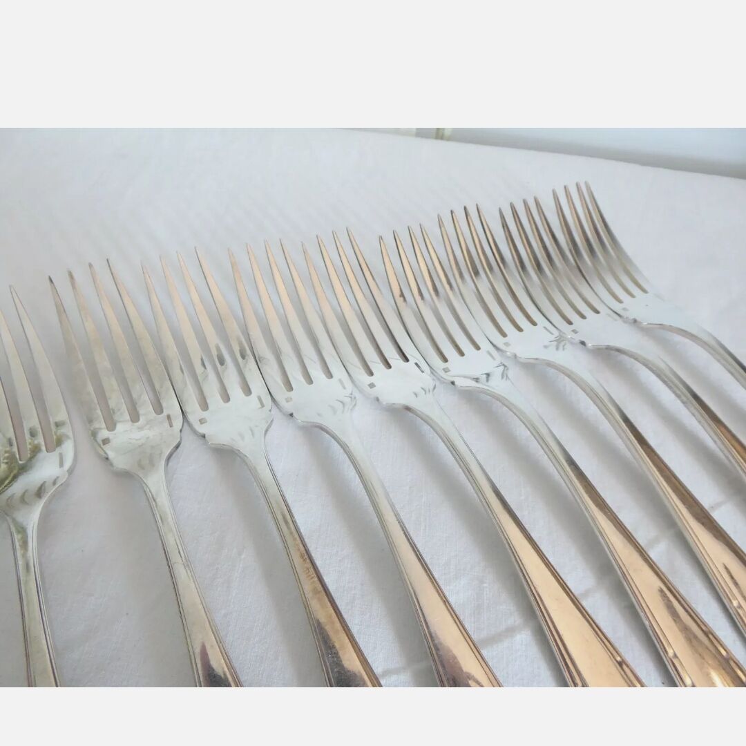 Christofle 12 silver metal table forks
