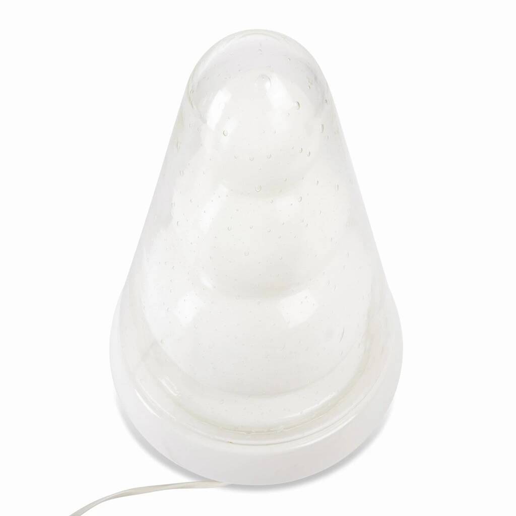 Original glass table lamp triplex opal
