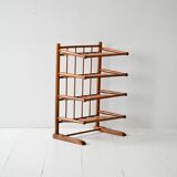 Vintage Scandinavian birch magazine rack 1940s
