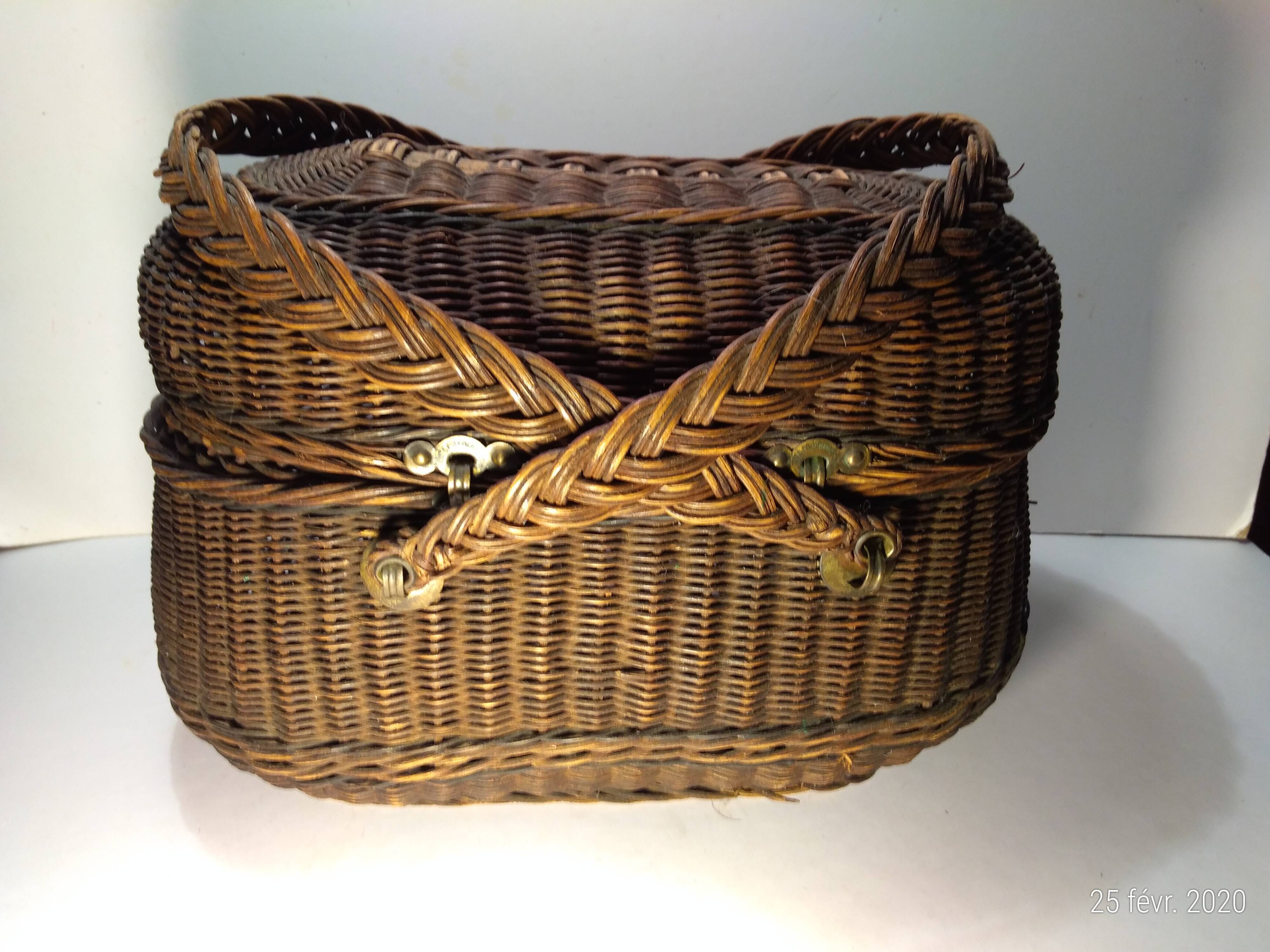 Panier de marché  ancien, osier