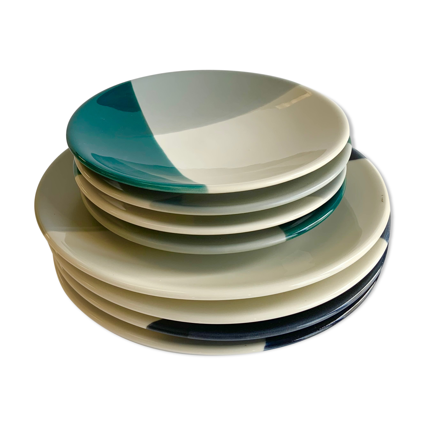 Lot Jars Tourron Plates