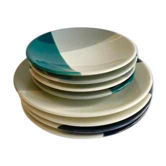 Lot Jars Tourron Plates