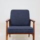 Two Mid Century Armchairs by M. Zieliński, Poland 1960, Navy Tweed
