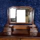 Superb English mahogany psyche chest of drawers circa 1880