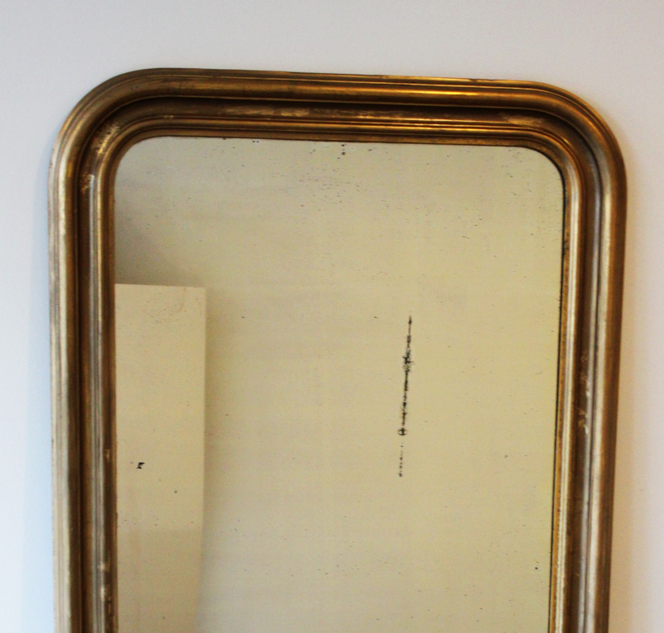 Louis Philippe mirror in gilded wood 150x90cm