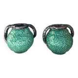 Pair of Jerome Massier vases, Vallauris, 1950s