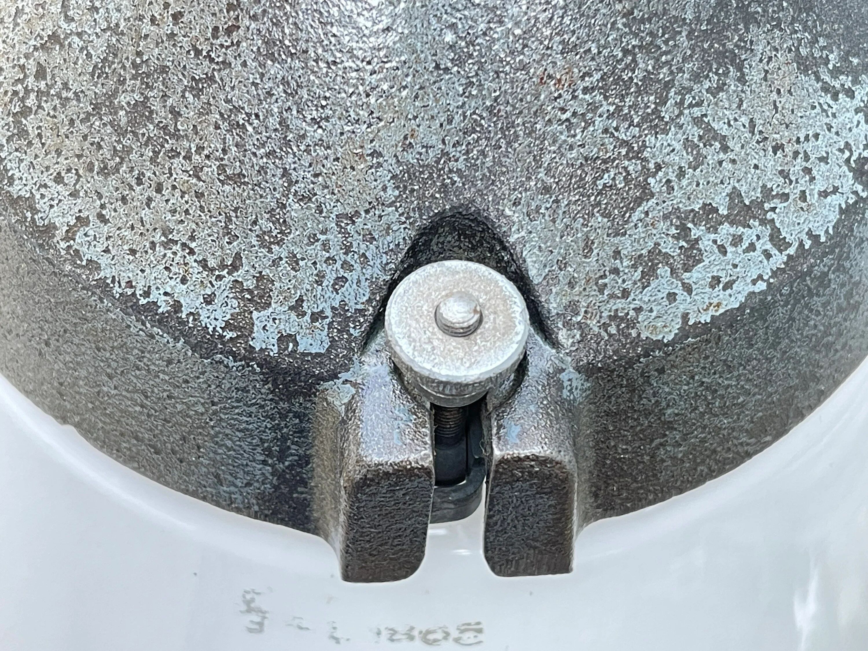 1930s industrial opaline pendant light by Siemens